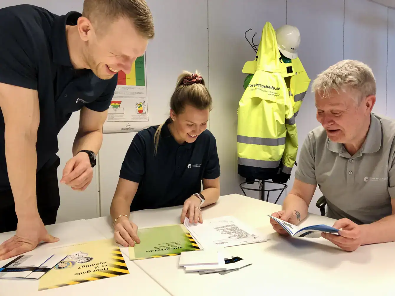 Forebygg Skade team i arbeid med ergonomi og HMS